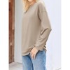 Imily Bela Women's Oversized Long Sleeve Crewneck Tunic Tops Soft Casual Loose Blouse - 3 of 4