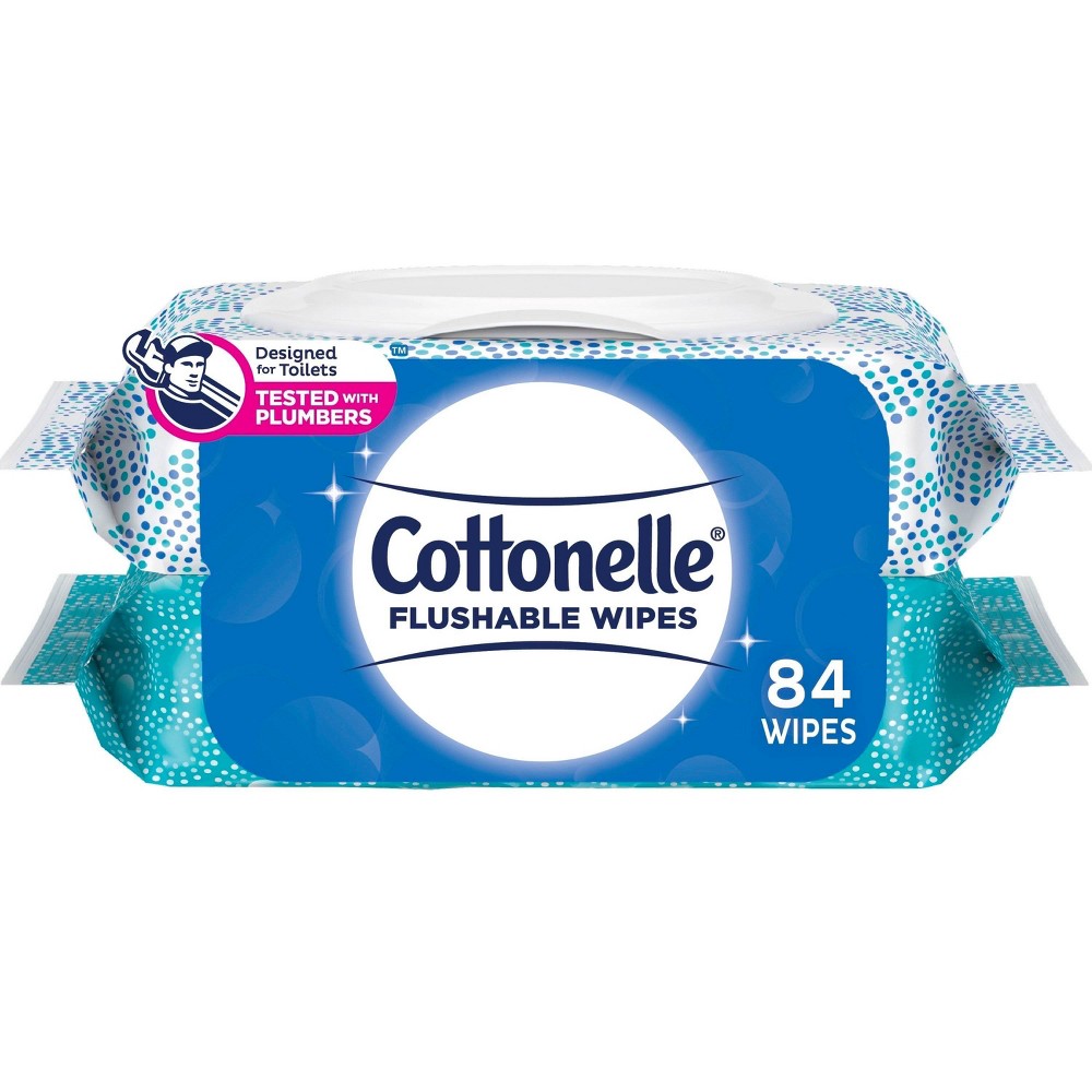 Cottonelle Flushable Wet Wipes Flip-Top Pack - 2pk/42ct