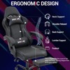 Bosmiller Ergonomic Reclining Gaming Chair with Linkage Armrests & Footrest, Racing Office Chair, PU Leather Computer Desk Chair - 3 of 4