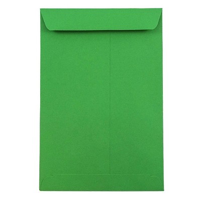 JAM Paper 6 x 9 Open End Catalog Colored Envelopes Green Recycled 88103