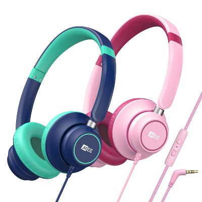 MEE audio KidJamz KJ45 (2 Pack) Safe Listening Headphones for Kids with Inline Microphone