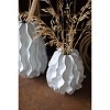 Ceramic Ruffle Vase 10.5"H – Small White Decorative Vase by Kalalou - 4 of 4