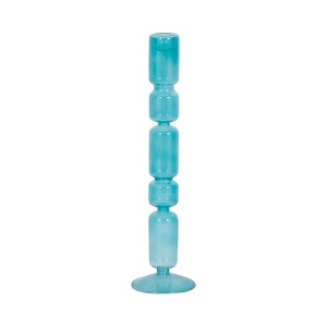 Glass Taper Candle Holder - Elegant Glass Candlestick - Decorative Home & Office Accent - Stylish Modern Design for Living Room & Bedroom - 1 of 4