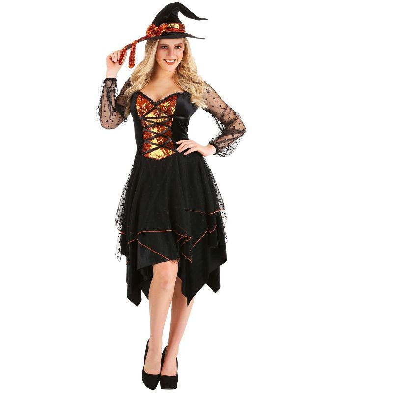 HalloweenCostumes.com Women's Starlit Witch Costume, 1 of 4