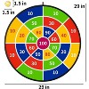 TEMI 29" Large Dart Board for Kids, Boys Toys Dartboards with 20 Balls, Indoor and Outdoor Sport Fun Party Play Game Toys for 3-12 Years Old - 2 of 3
