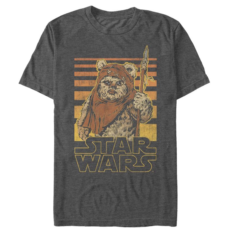 Men's Star Wars Wicket Ewok Stripes T-Shirt, 1 of 6