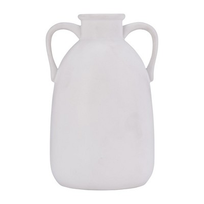 Sagebrook Home 10" Ceramic Vase with Handles Creative Contemporary Eared Vase For Decorative Home