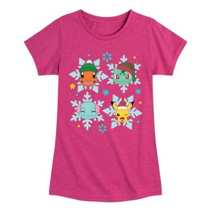 Girls' - Pokémon - Poké Flakes Fitted Short Sleeve Graphic T-Shirt - 1 of 4