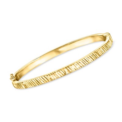 Pure Collection by Ross-Simons 18kt Gold Vermeil Textured Bangle Bracelet