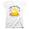 Easter I Like My Chicks Fluffy and Sweet Women's T-Shirt White - 4 of 4