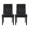 Lyngins Dining Chairs Set of 2,Upholstered Kitchen Chairs with Rolled Top and Wood Legs for Living Room,Meeting Room,Bedroom - 2 of 4