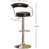 Set of 2 Contemporary Style Bar Stool Counter Height Chairs Adjustable Swivel Kitchen Island Stools - 3 of 4
