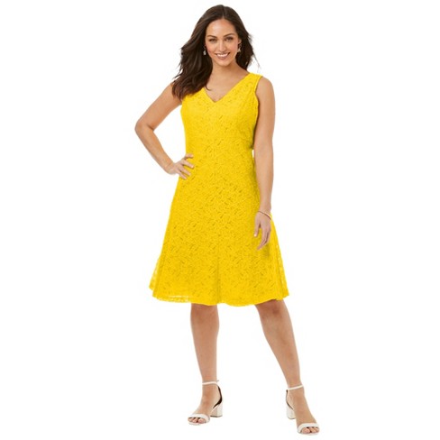 Yellow lace best sale dress target