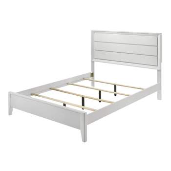 miBasics Sunflare Modern Wood Panel Bed White