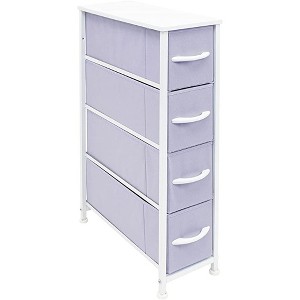 Sorbus 4 Drawers Narrow Dresser - with Steel Frame, Wood Top & Easy Pull Fabric Bins for Small Spaces, Closets, Bedroom, Bathroom & Laundry - 1 of 4