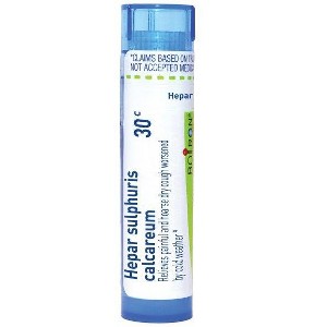 Hepar Sulphuris Calcareum 30C by Boiron Homeopathic Single Medicine For Cough, Cold & Flu  -  80 Pellet - 1 of 4