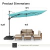 LAUSAINT HOME 10' Square Cantilever Umbrella with Olefin Fabric - 3 of 4