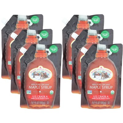 Shady Maple Farms Organic Grade A Dark 100% Pure Maple Syrup - Case of 6/16.9 oz