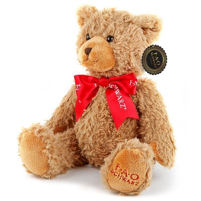 FAO Schwarz Adopt-A-Pets Brown Bear 10" Stuffed Animal