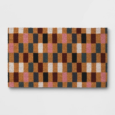 1'6"x2'6" Block Checker Hello Doormat - Threshold™