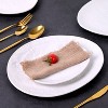 LunaLulinlk Linen Artisan Dinner Plate Set, 4 Pieces Dinnerware Dishes Set, Irregular 11 Inches Ceramic Plates Suitable White, Large - 2 of 4