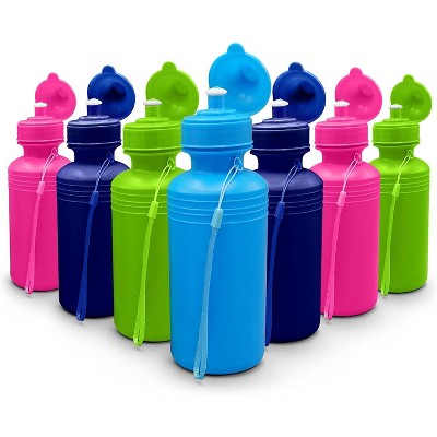 4E's Novelty Water Bottle for Kids and Adults, BPA-Free Colored Water Bottle for School - Great for Running, Gym, Cycling, Hiking and Workout
