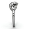 Slickblue Minimalist Stainless Steel Ring with Clear Synthetic Crystal - Polished Finish,Pave Design, Sizes 5-10 - 4 of 4