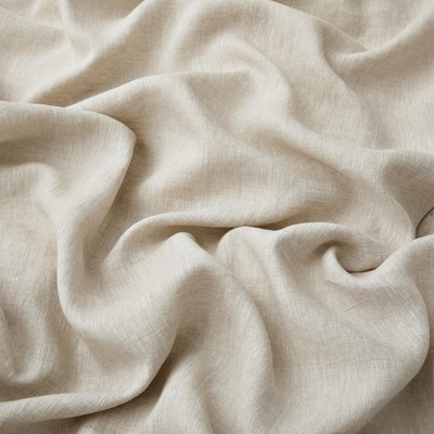 Beige Twin Linen and Cotton Duvet Cover Set