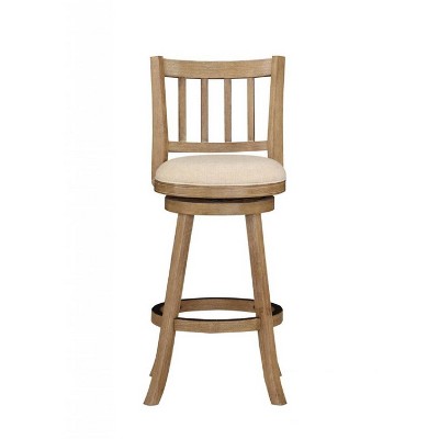 Sheldon 29" Driftwood Gray Ivory Swivel Bar Stool