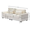 79.5" Modern Fabric Sofa: Plush, Sleek Arms, Solid Wood Frame - Ideal for Home/Office - 4 of 4