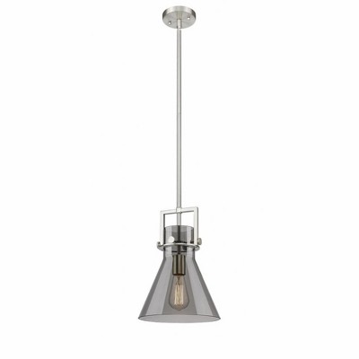 Newton Cone - 1 Light Stem Hung Pendant In Industrial Style-13.63 Inches Tall and 10 Inches Wide