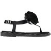 bebe Girl's T-strap Flat Sandals with Pearl, Flower, and Rhinestone Details - Sandals for Little Kid/Big Kid - 2 of 4