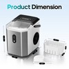 SUGIFT 26lb Compact Ice Maker, Stainless Steel Portable Countertop Ice Machine, 26 lbs Daily Production - 3 of 4