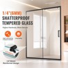 VEVOR Semi-frameless Shower Door,57.7-59Wx70 H in,Shower Sliding Glass Door with 1/4 in(6mm) Tempered Glass,Waterproof Shatterproof,Matte Black&Clear - 3 of 4