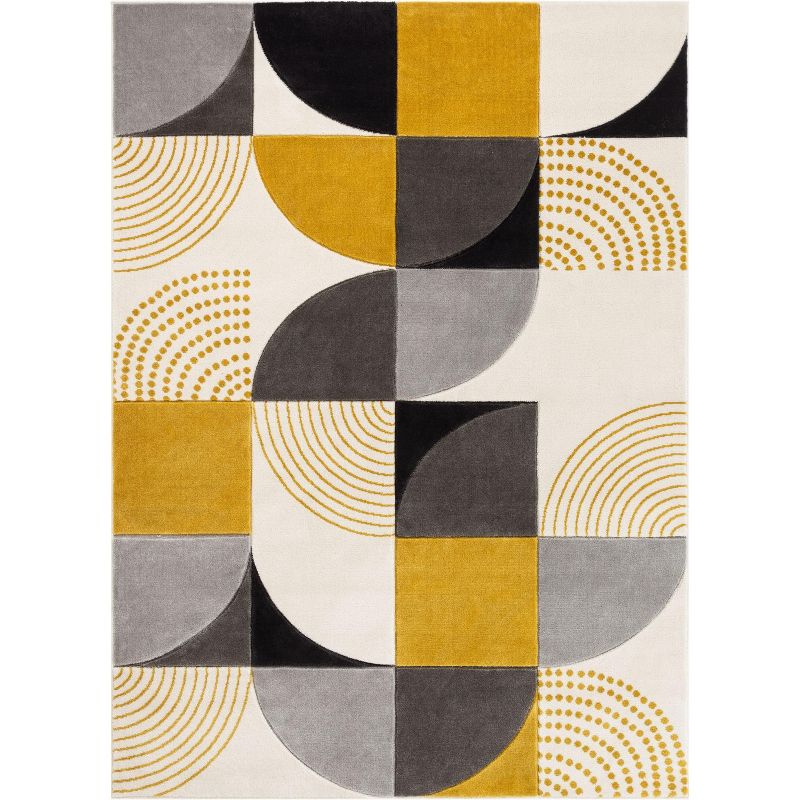 Well Woven Maggie Modern Geometric Dots Boxes Area Rug, 1 of 10