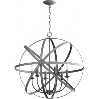 Quorum Lighting Celeste 6 - Light Chandelier in  Zinc