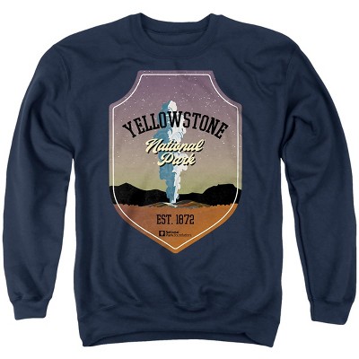 Men's Yellowstone National Park Sticker Crewneck Sweatshirt