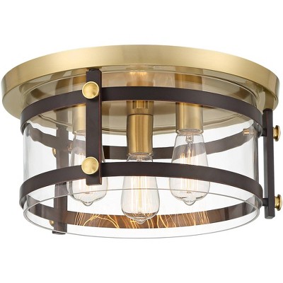 Franklin Iron Works Eagleton Modern Ceiling Light Flush Mount Fixture ...