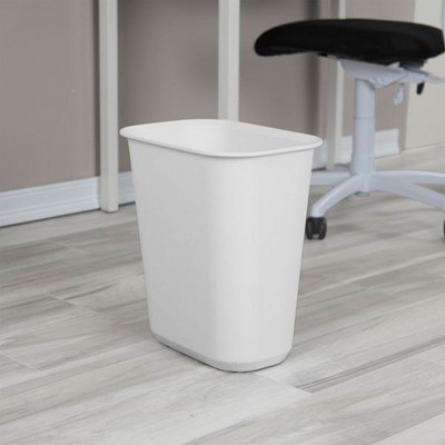 Sterilite 5.5 Gallon White Plastic Rectangular Wastebasket, 6 Pack