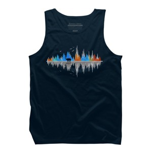 Men's Design By Humans Sounds of Nature Color Tree Notes By NomAdartStudio Tank Top - 1 of 2