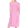 HAPPY BAY Women's Summer Vacation Beachwear Long Bathing Suit Short Front Tie Swimsuit Cover Ups for Women Medium-Large Pink Solid - 2 of 4