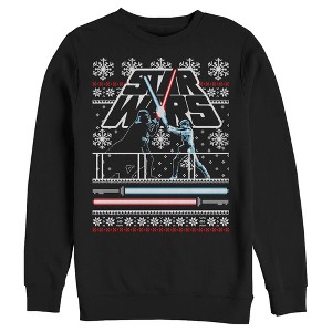 Men's Star Wars: A New Hope Saber Ugly Christmas Sweatshirt - 1 of 4