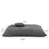 Airsurfer Large Charcoal Gray Floor Cushion Contemporary Relaxation Floor Cushion Versatile Seating for Living Room or Meditation Space - 3 of 4