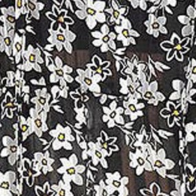 black & white floral