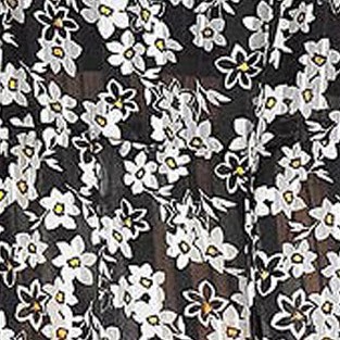 black & white floral