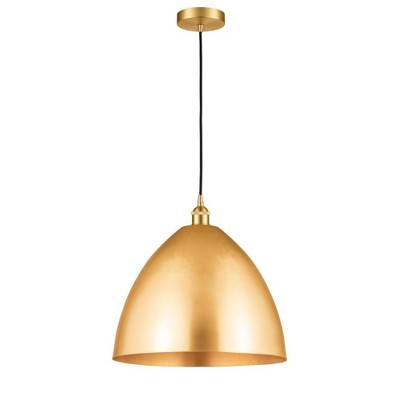Edison Dome - 1 Light Cord Hung Mini Pendant In Industrial Style-18.75 Inches Tall and 16 Inches Wide