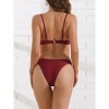 INSPIRE CHIC Women's Halter Underwire Bikini Sets Adjustable Spaghetti Straps Triangle Bottoms Swimwear Bathing Suits 2 Pieces - 3 of 4