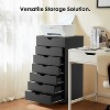 5/7 Drawers Storage Cabinet Dressers with Wheels Mobile Organizer Drawers for Office, Bedroom, Living Room-Black and White-The Pop Home - 4 of 4