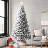 7.5' Pre-Lit Flocked Full Alberta Spruce Artficial Christmas Tree with Warm White LED Lights - Wondershop™ - 2 of 4