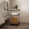 HOMLUX 2 PCS End Table 3-Tier Sofa Side Table Nightstand with Storage Shelf - 4 of 4